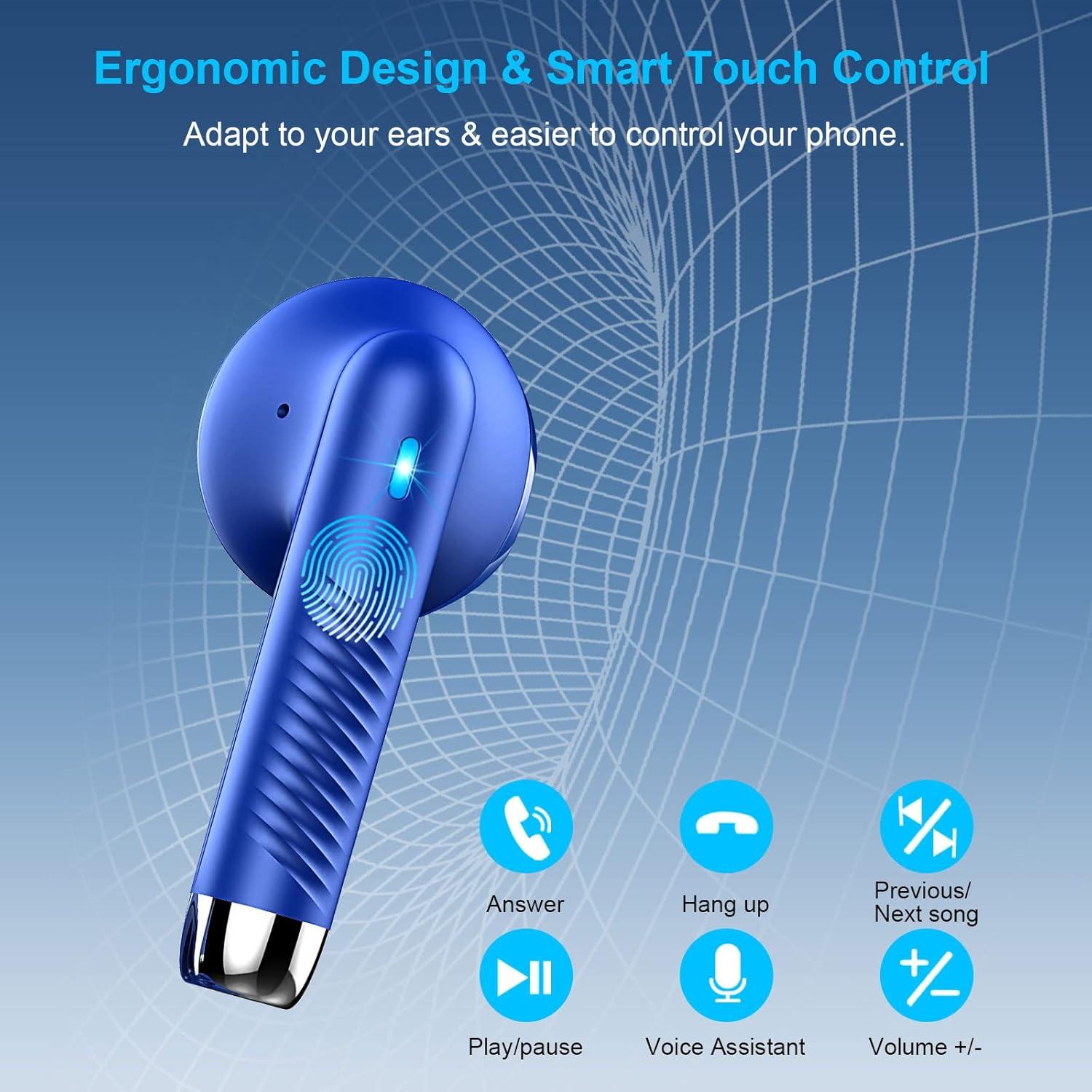 Auriculares Inalámbricos Jxrev J51 Bluetooth 5.4 IP7 Azul