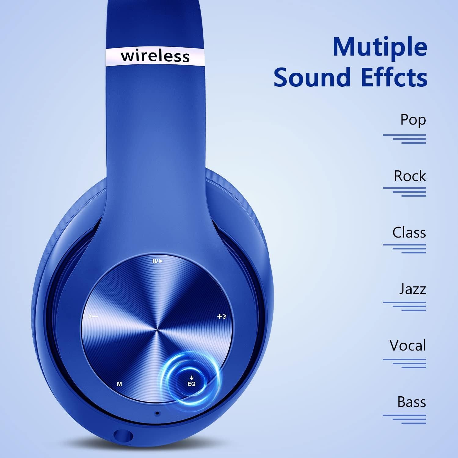 Auriculares Bluetooth Tuitager 9S Over-Ear 60H Hi-Fi Azul