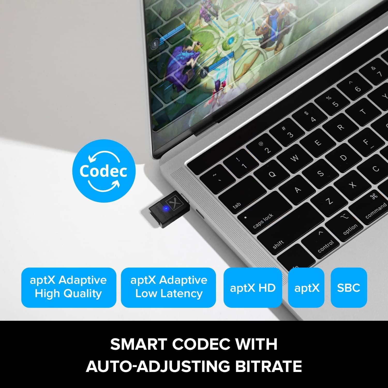 Transmisor de Audio Bluetooth 5.3 Creative BT-W5 24-bit/96kHz