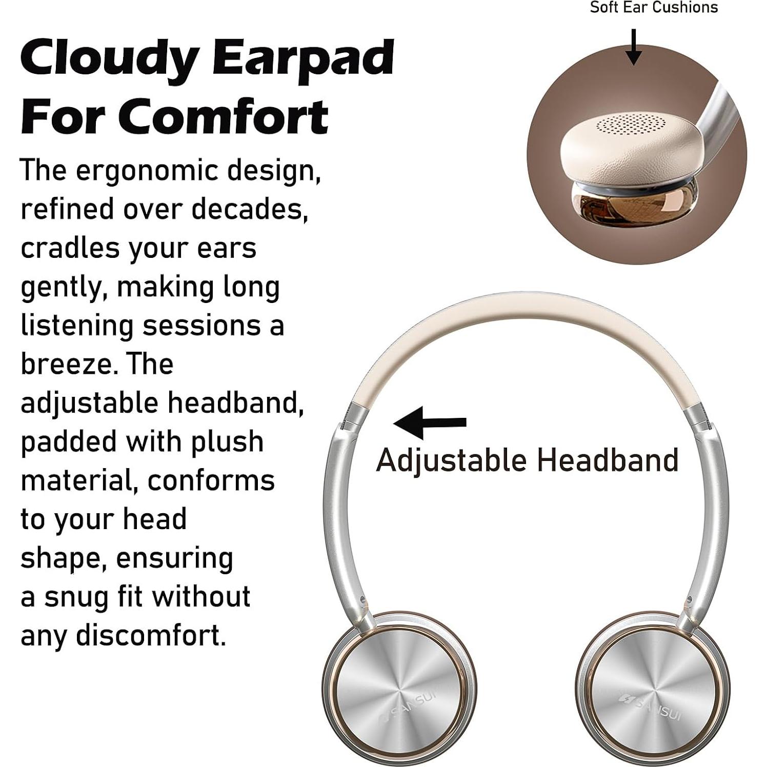 Auriculares Inalámbricos SANSUI DT11 Bluetooth 5.4 ANC 50H Batería