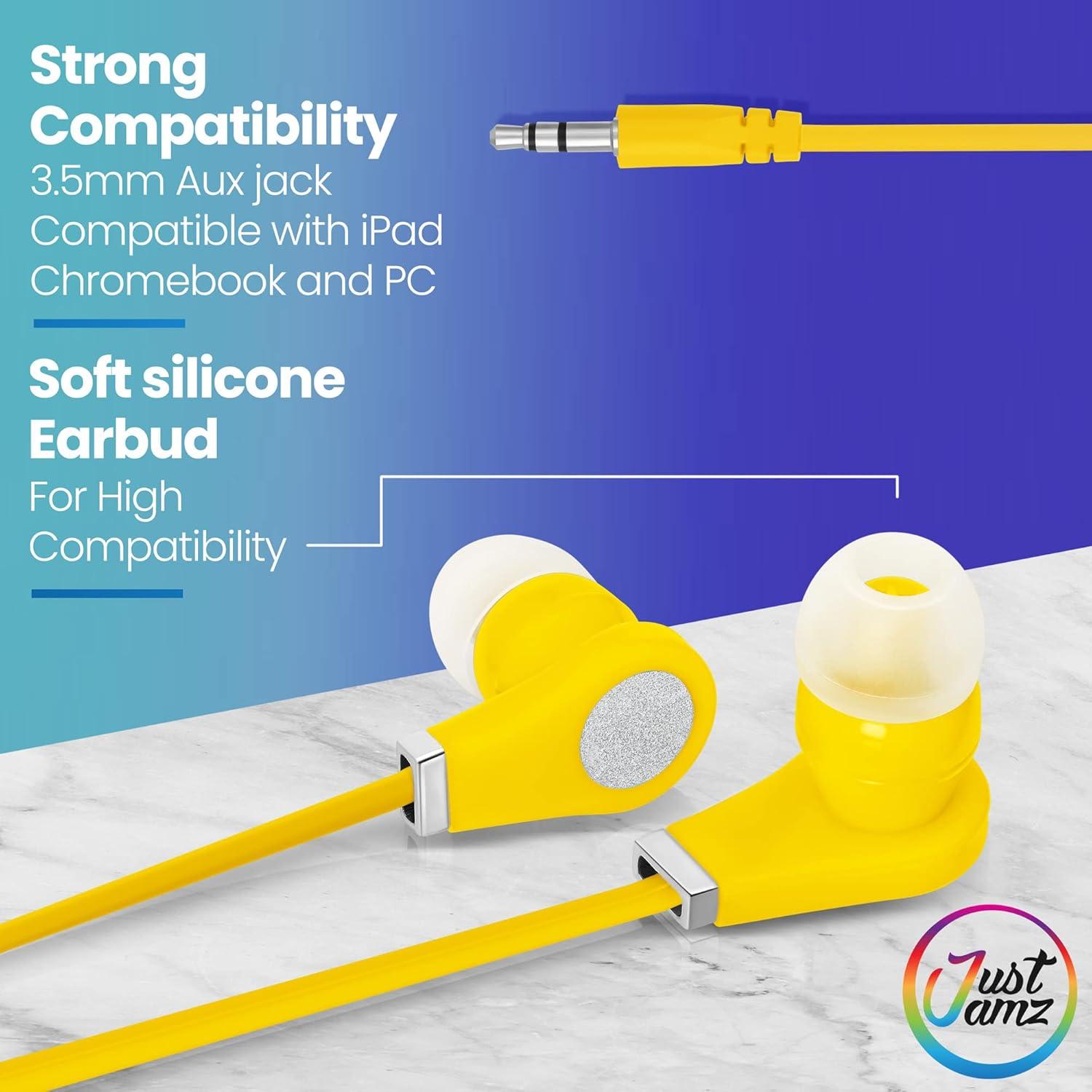 Auriculares JustJamz a Granel 30 Unidades Multicolores 3.5mm