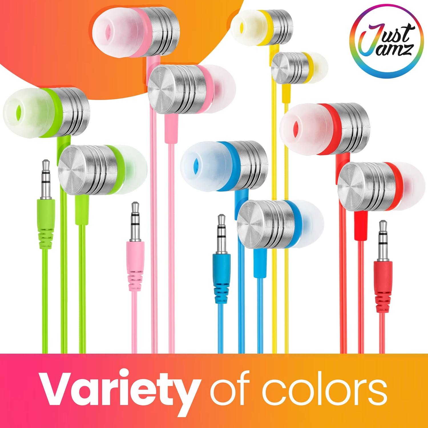 Auriculares JustJamz Jelly Matte Bulk 30 Unidades In-Ear