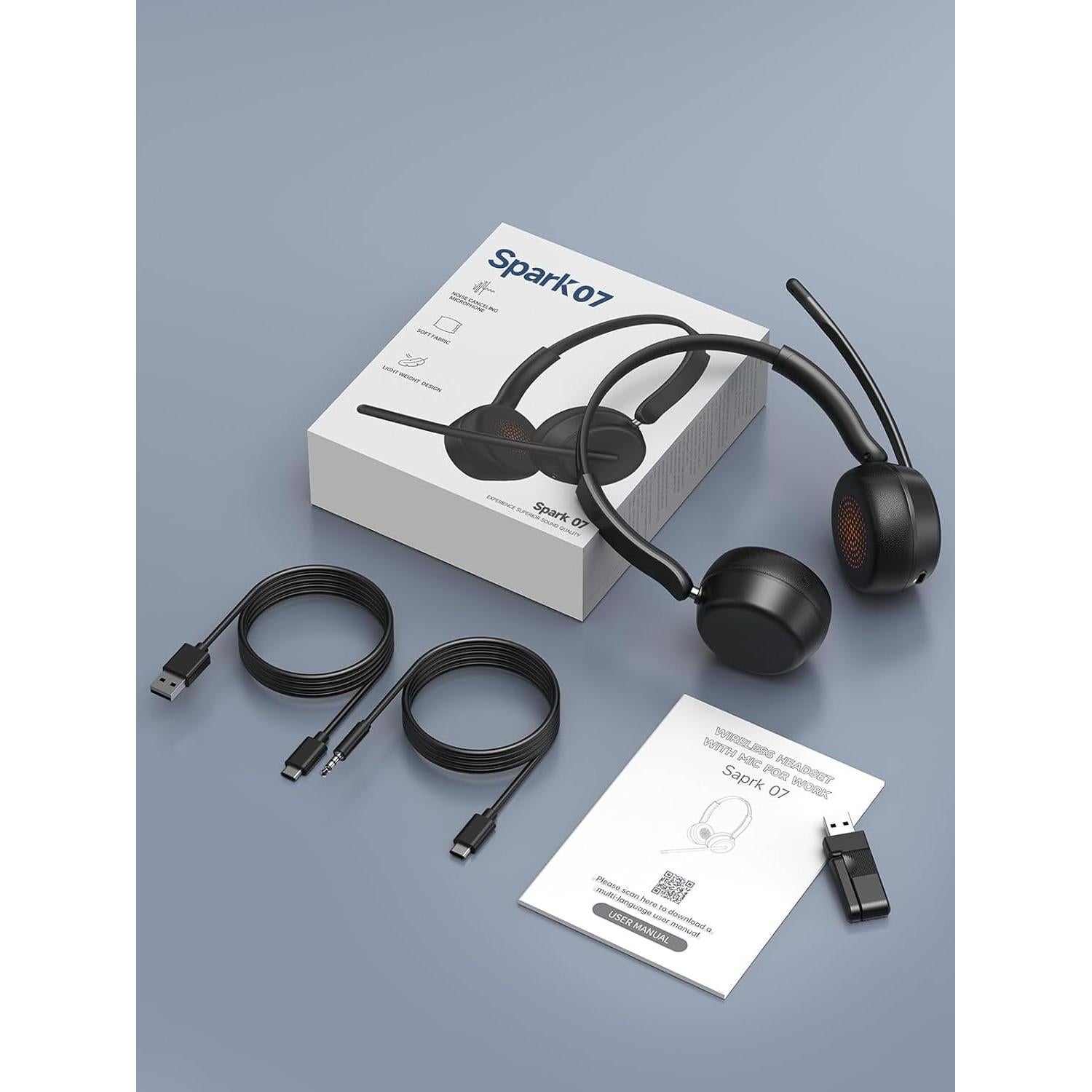 Auriculares Inalámbricos SEJJ Spark 07 con Micrófono y Cancelación de Ruido