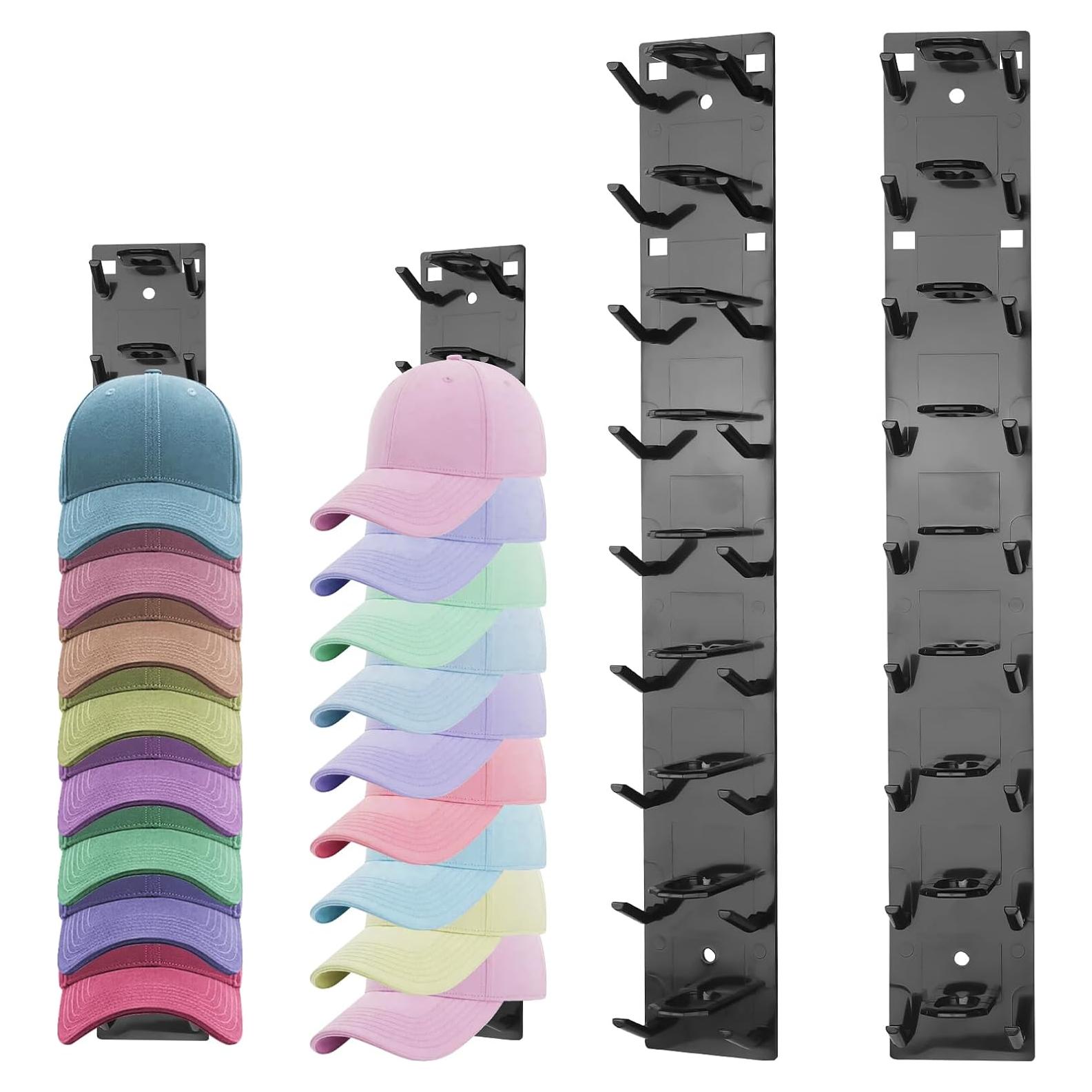 Organizador de Sombreros Lymocsu 2PCS Negro, Montaje Adhesivo