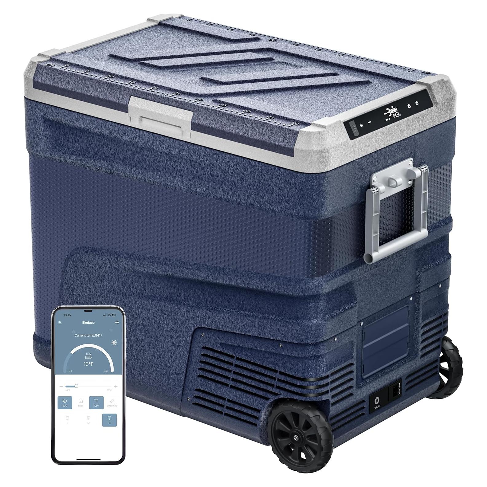 Refrigerador Portátil EKOJUCE 68QT 12V/220V Control APP -20°C