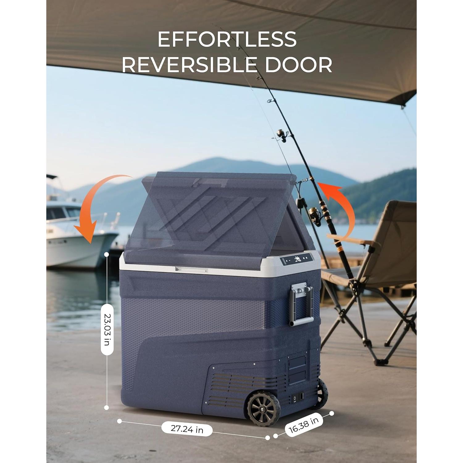 Refrigerador Portátil EKOJUCE 68QT 12V/220V Control APP -20°C