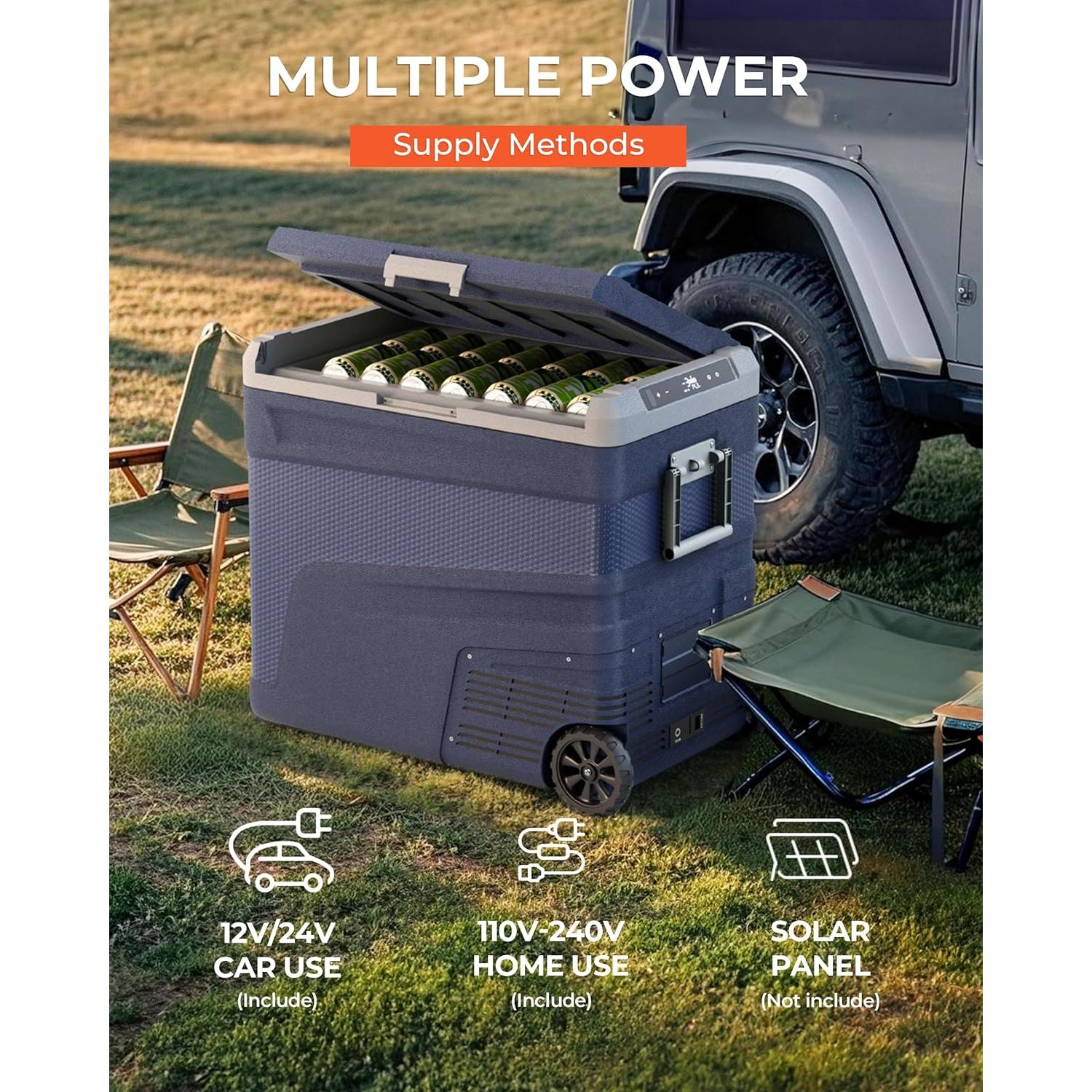 Refrigerador Portátil EKOJUCE 68QT 12V/220V Control APP -20°C