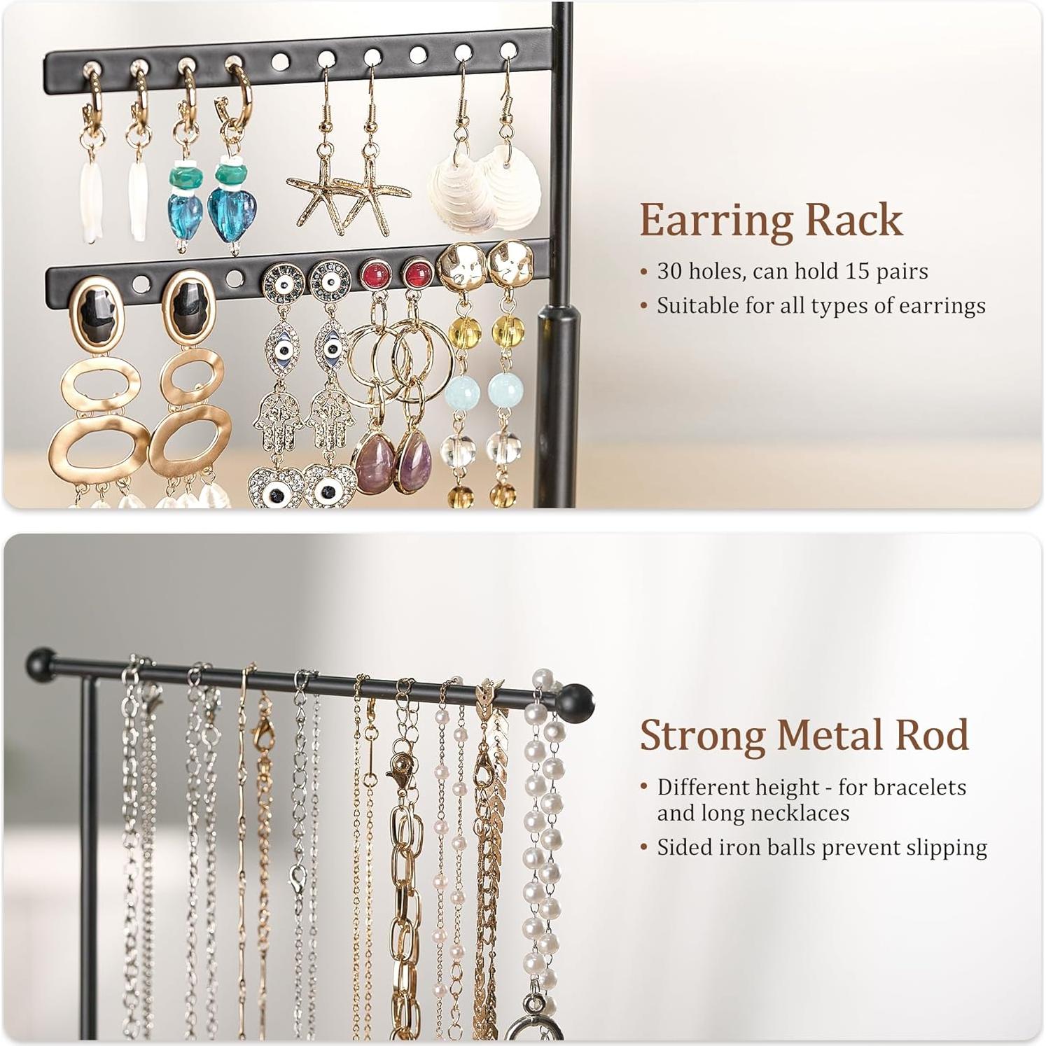 Organizador de Joyería pickpiff Soporte 3 Niveles Bambú