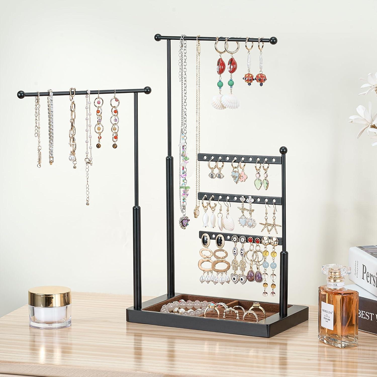 Organizador de Joyería pickpiff Soporte 3 Niveles Bambú