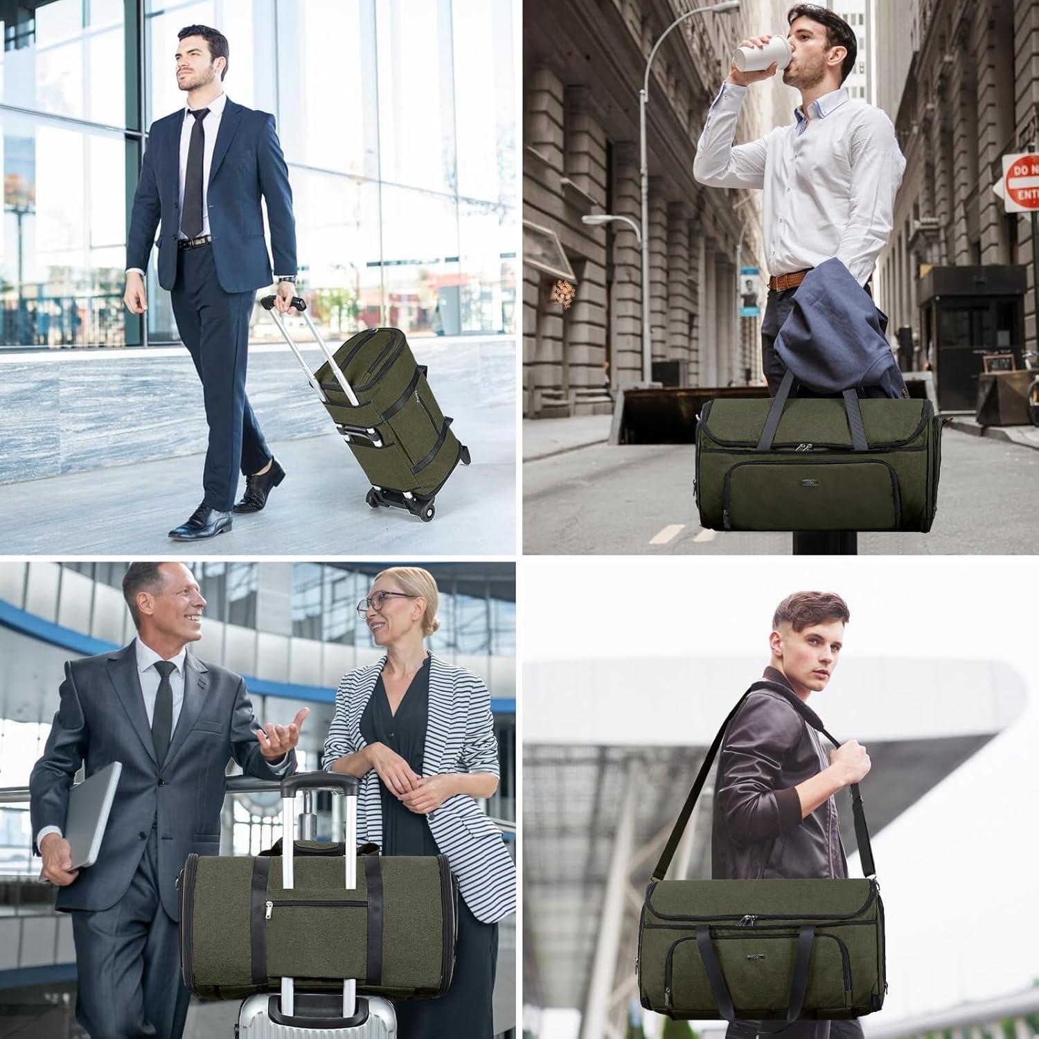 Bolsa de Ropa con Ruedas BP-684014 Verde Militar Mediana