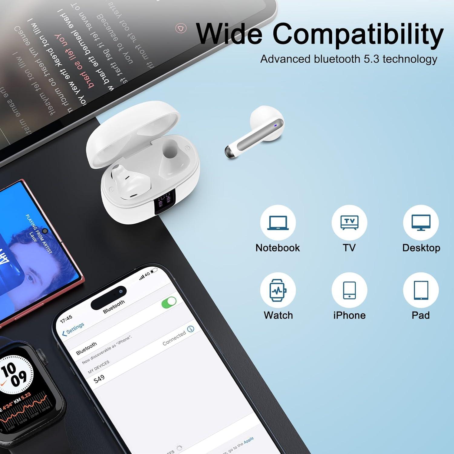 Auriculares Inalámbricos Bluetooth 5.3 S49 para iPhone y Samsung