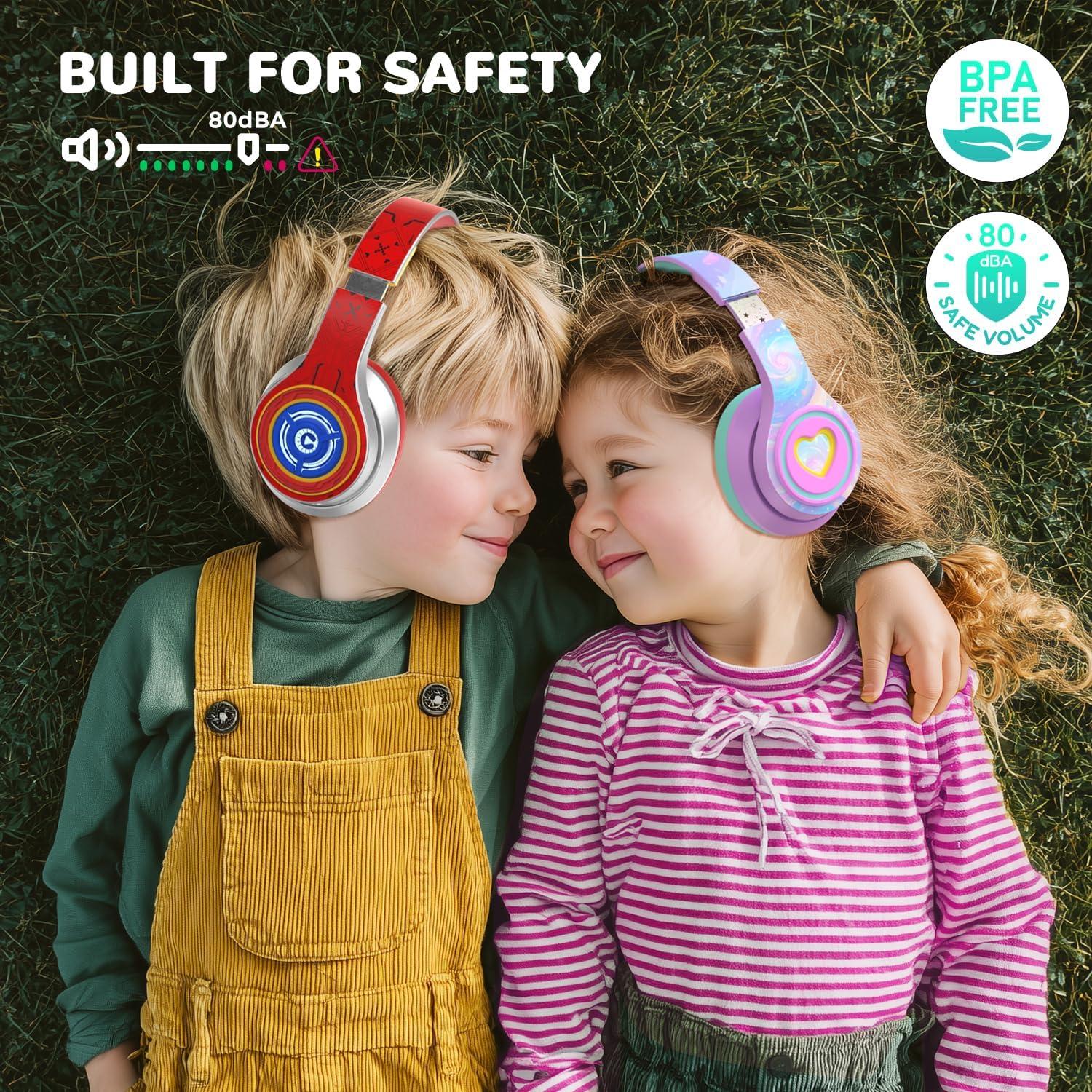 Auriculares iClever Auraa ANC Niños Bluetooth 6.0 Plata