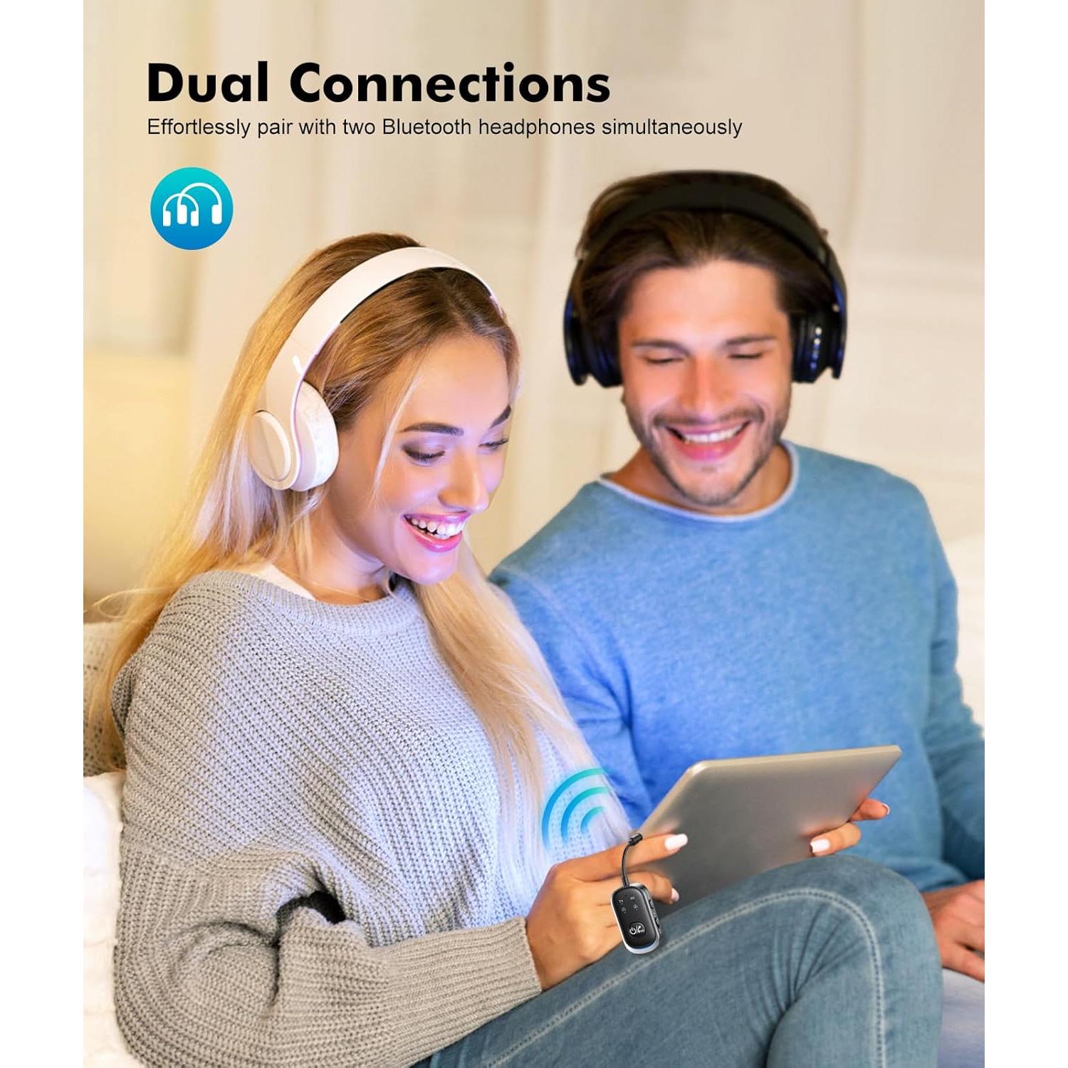 Transmisor Receptor Bluetooth 5.3 RIWUSI 2 en 1 3.5mm