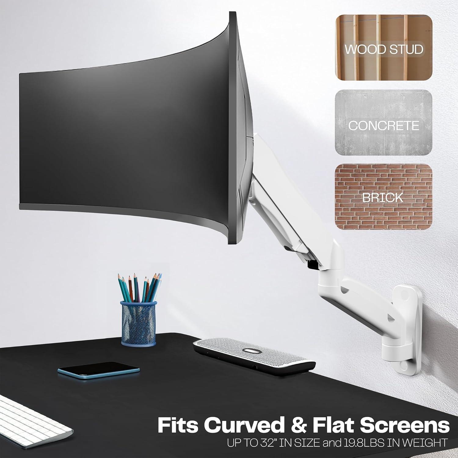 Soporte de Pared para Monitor VIVO MOUNT-V001GW 32" Blanco