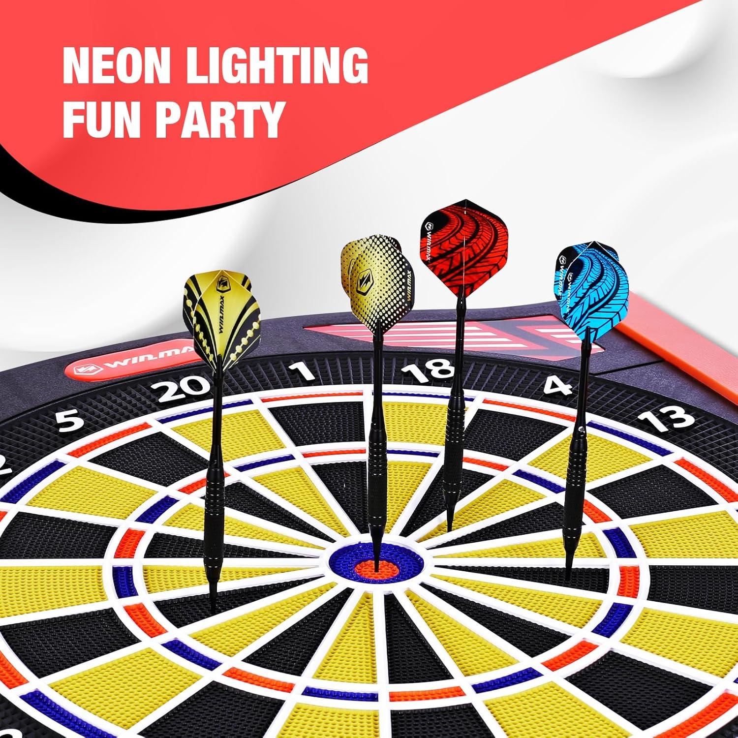 Diana Electrónica Profesional Win.Max WMG42450, 34 Juegos, 350 Modos, 12 Dardos