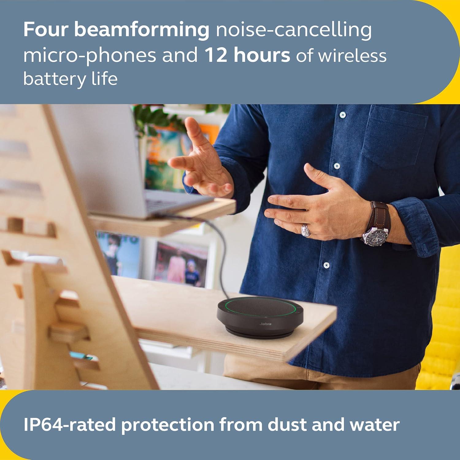 Altavoz Bluetooth Jabra Speak2 55 - Compacto, 4 Micrófonos, Cancelación de Ruido