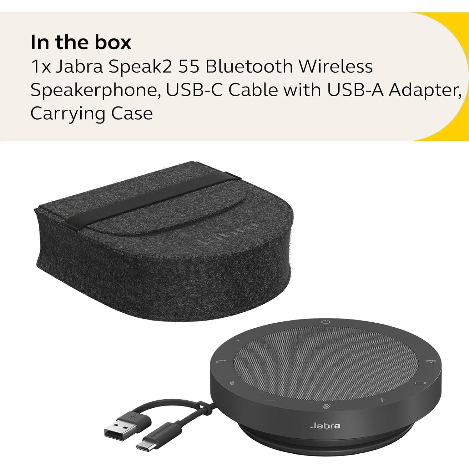 Altavoz Bluetooth Jabra Speak2 55 - Compacto, 4 Micrófonos, Cancelación de Ruido