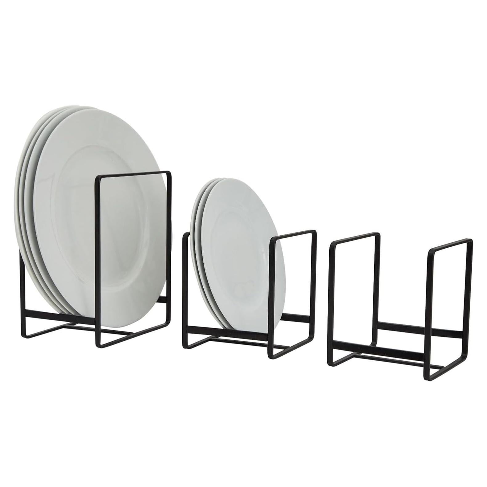 Organizador de Gabinete de Cocina Juvale 3 Piezas Hierro Negro