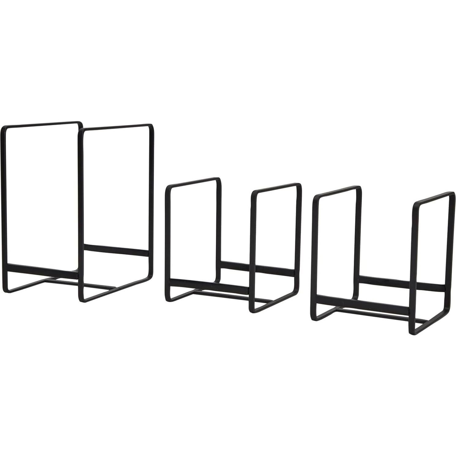 Organizador de Gabinete de Cocina Juvale 3 Piezas Hierro Negro