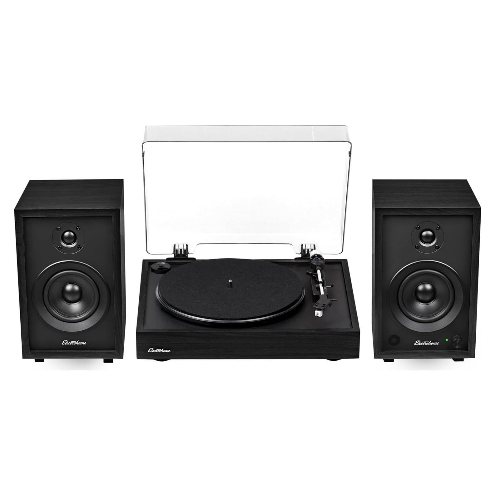 Sistema Estéreo de Tocadiscos Electrohome Montrose con Altavoces