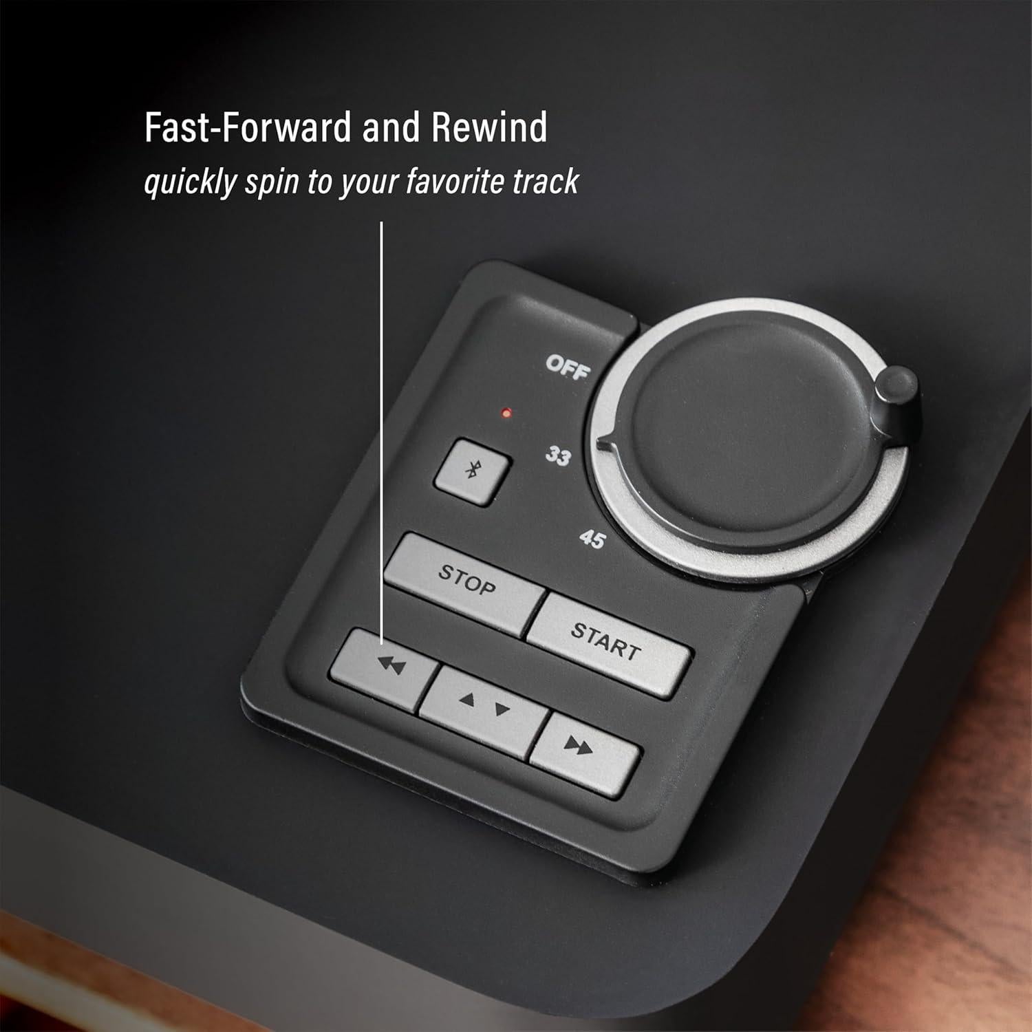 Tocadiscos Bluetooth Automático Crosley C300A-BK 2 Velocidades