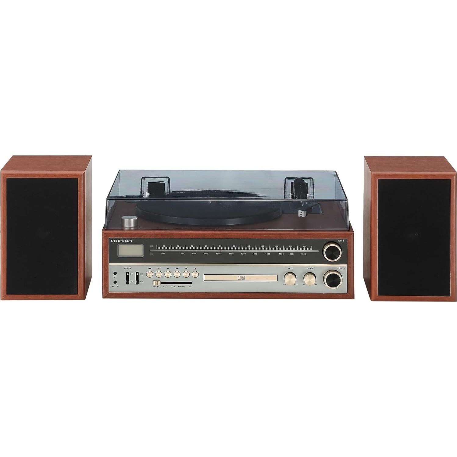 Tocadiscos Crosley 1975T Bluetooth con CD y altavoces 12.14 kg