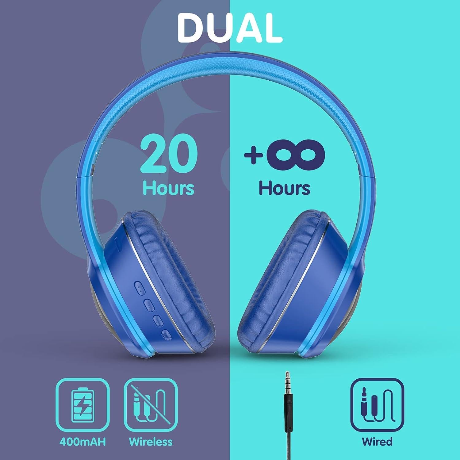 Auriculares Inalámbricos FFZ K21 para Niños Bluetooth 5.0 Azul