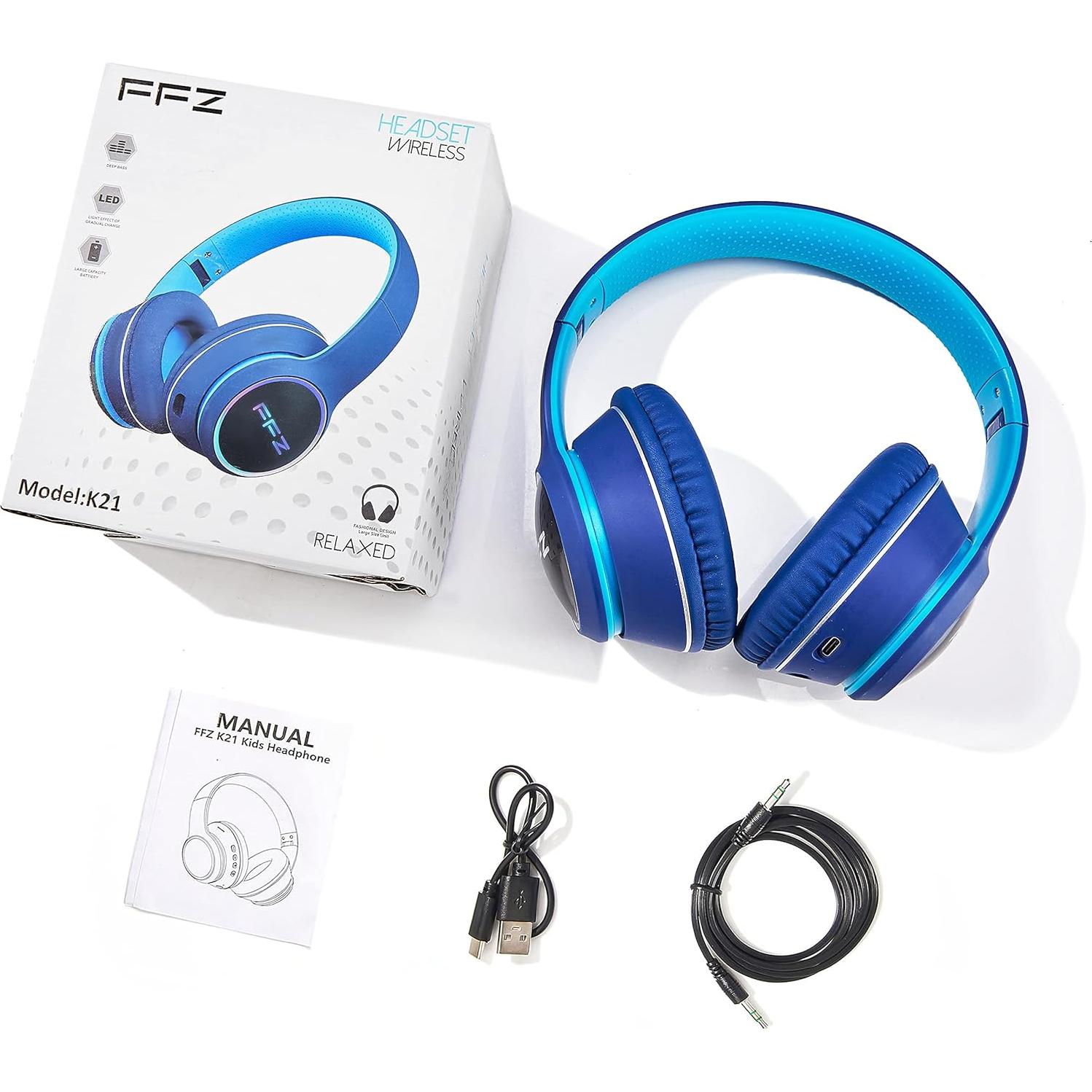 Auriculares Inalámbricos FFZ K21 para Niños Bluetooth 5.0 Azul