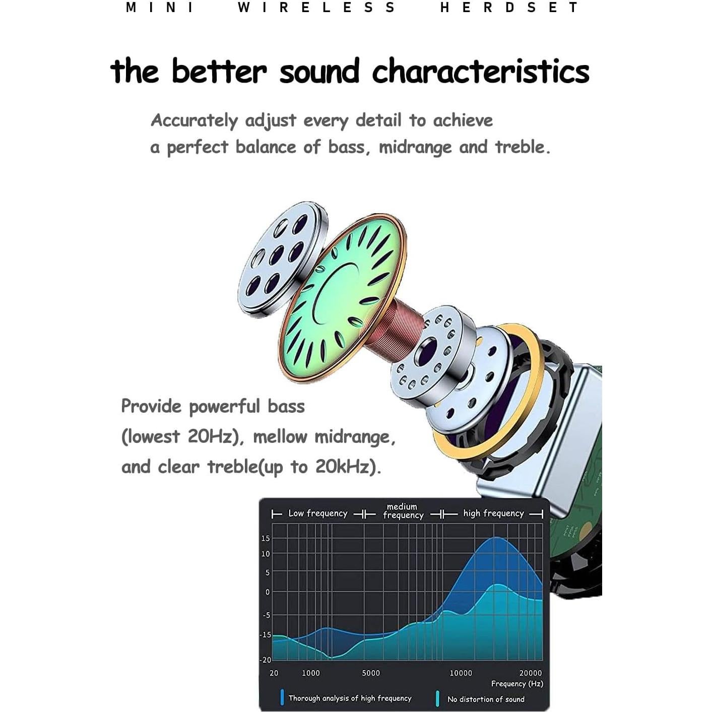 Auriculares Inalámbricos Bluetooth SZHTFX Mini Invisibles