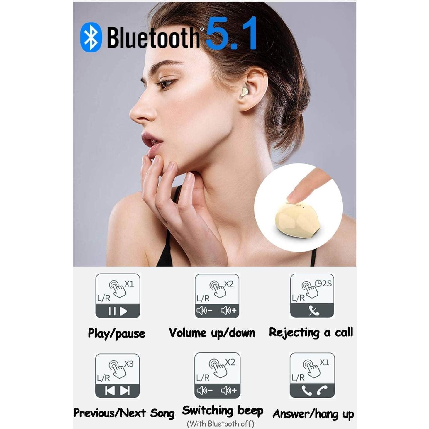 Auriculares Inalámbricos Bluetooth SZHTFX Mini Invisibles