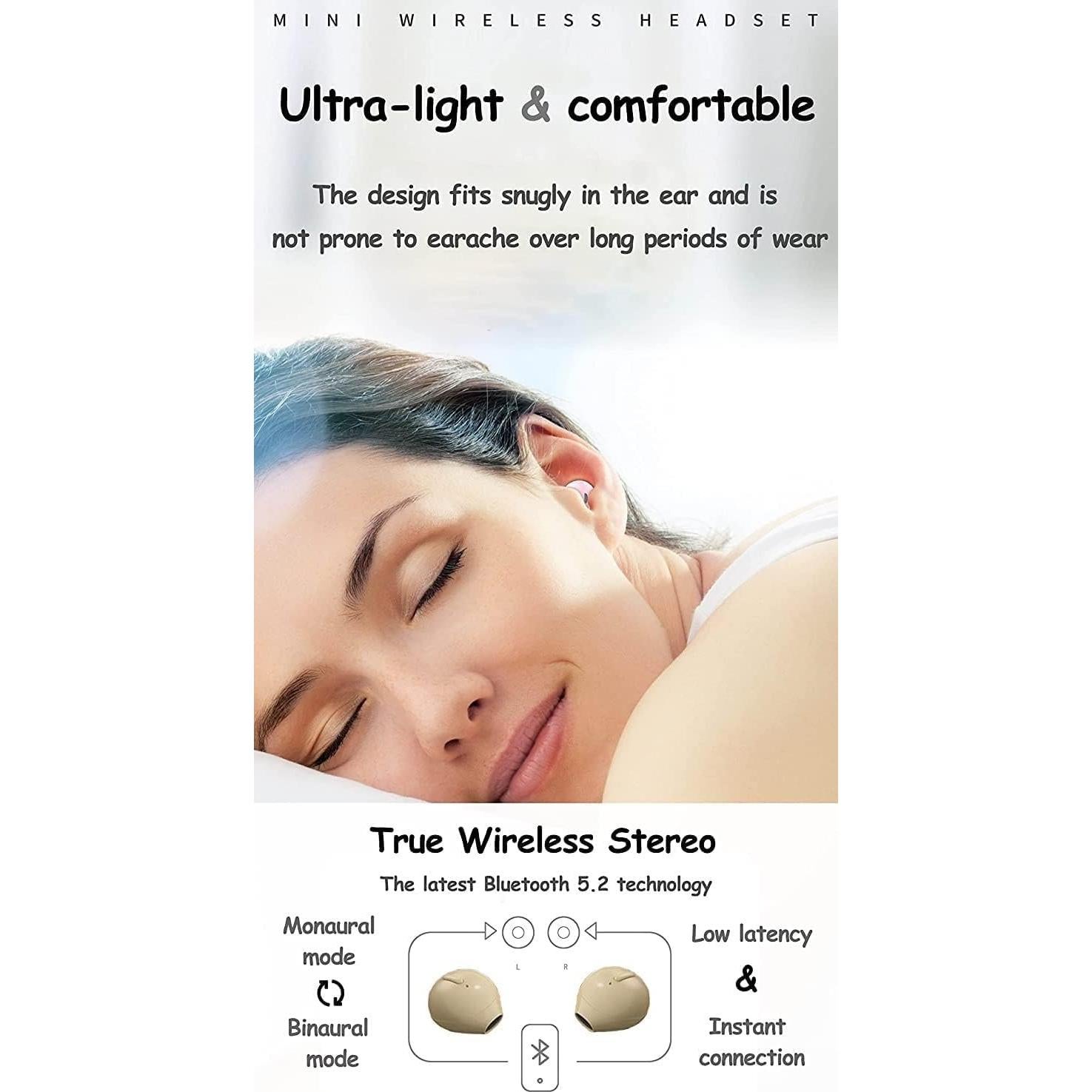 Auriculares Inalámbricos Bluetooth SZHTFX Mini Invisibles