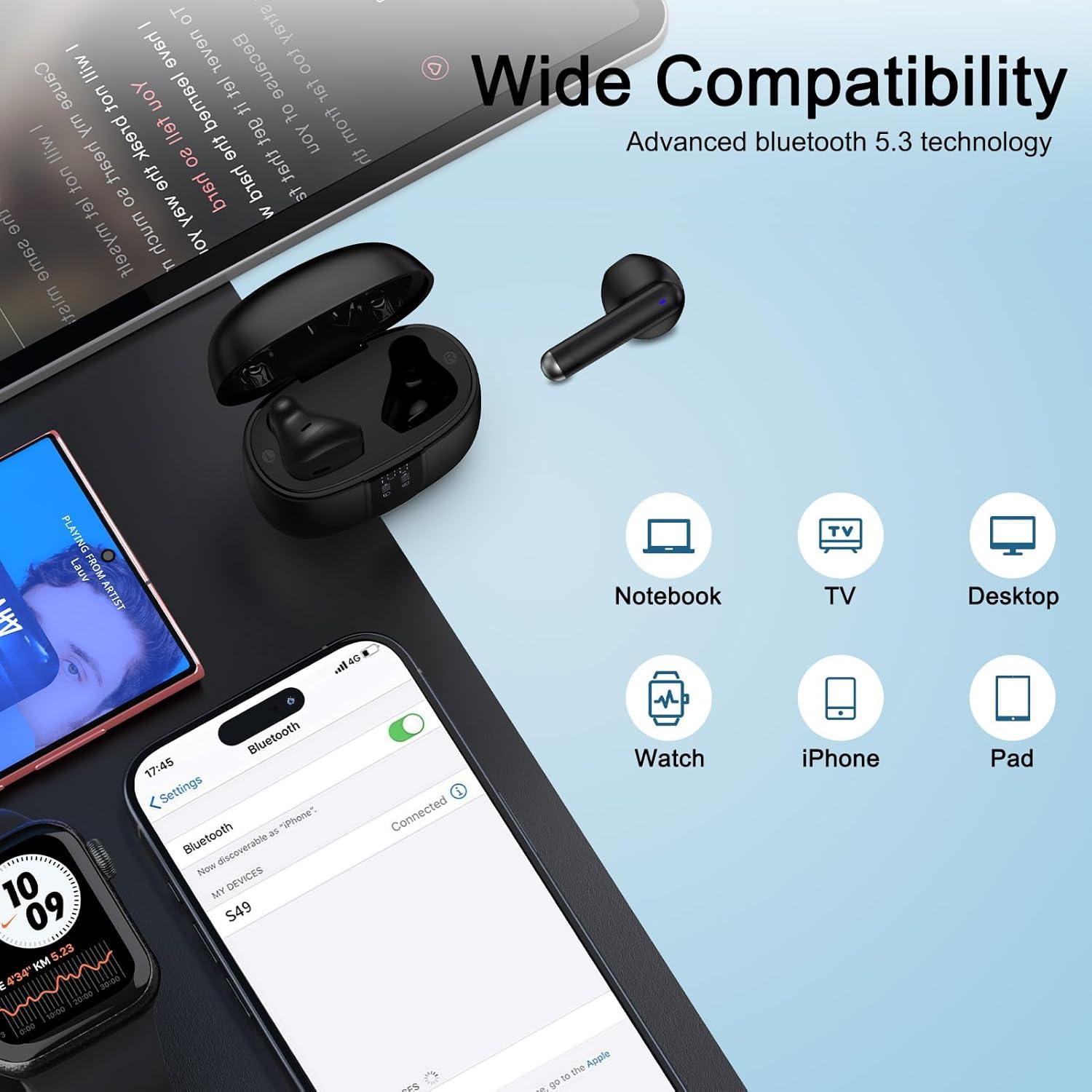 Auriculares Inalámbricos Bluetooth 5.3 S49 para iPhone y Android