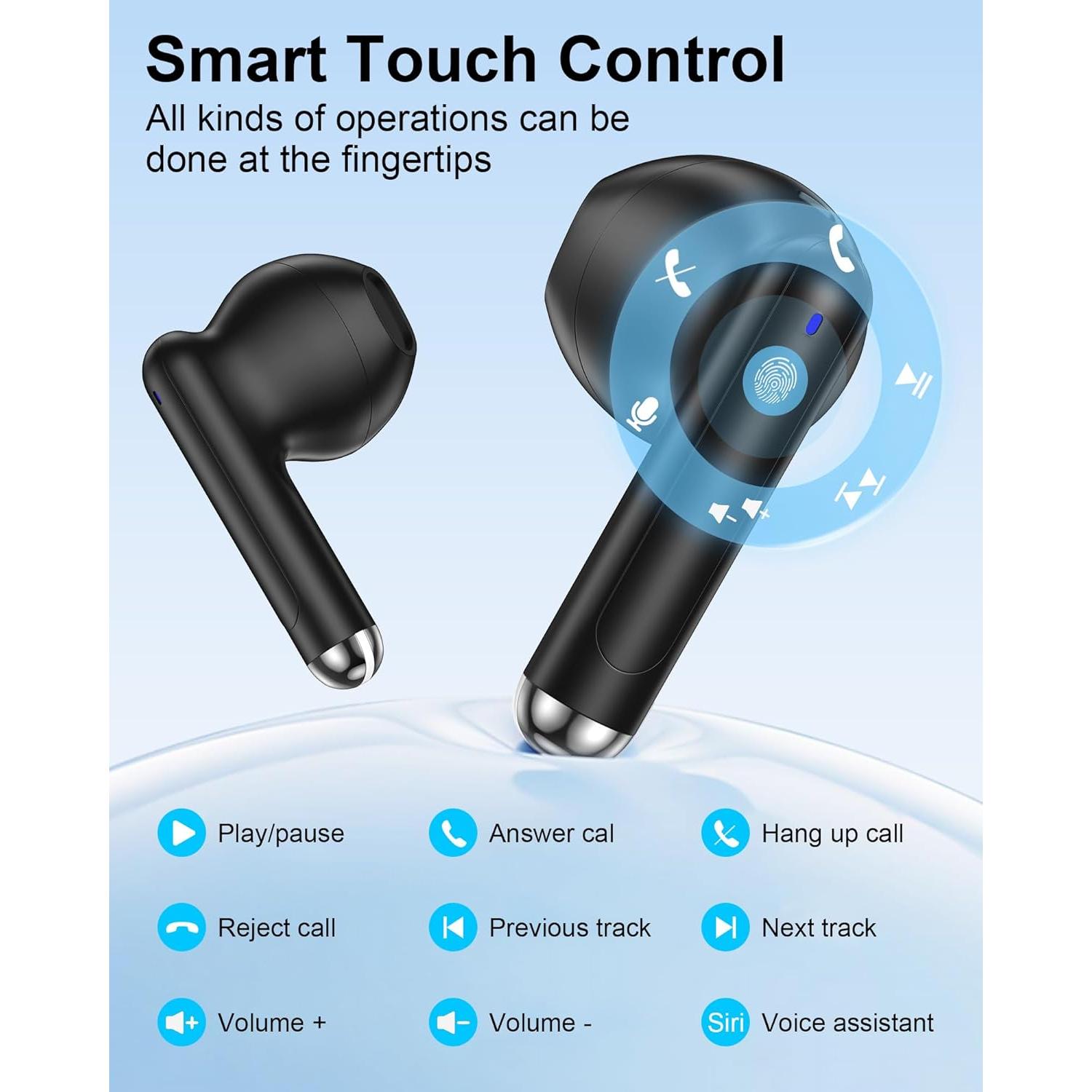 Auriculares Inalámbricos Bluetooth 5.3 S53 con Graves Profundos