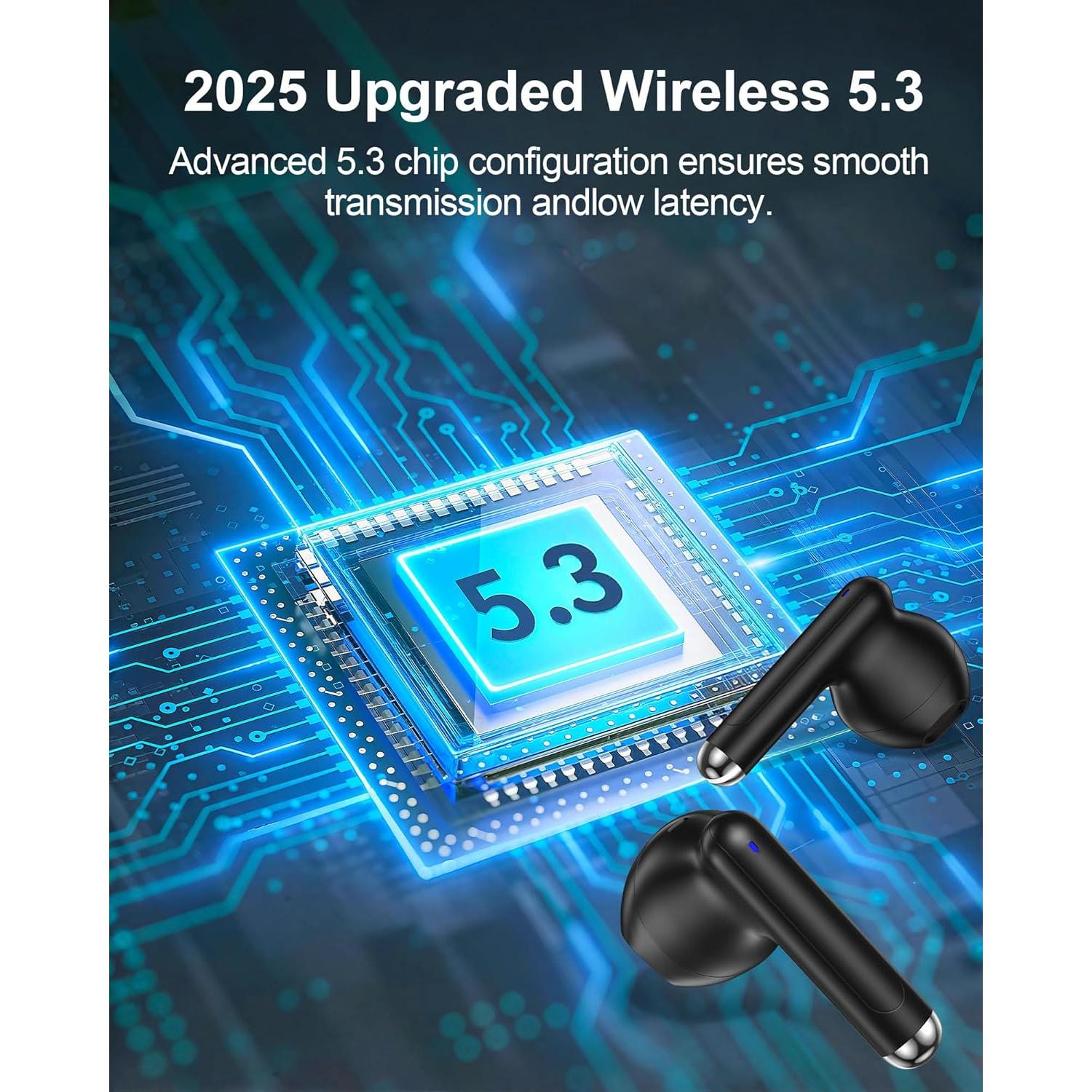 Auriculares Inalámbricos Bluetooth 5.3 S53 con Graves Profundos