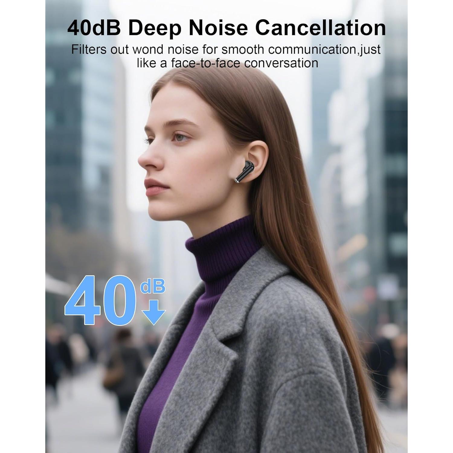 Auriculares Inalámbricos Bluetooth 5.3 S53 con Graves Profundos