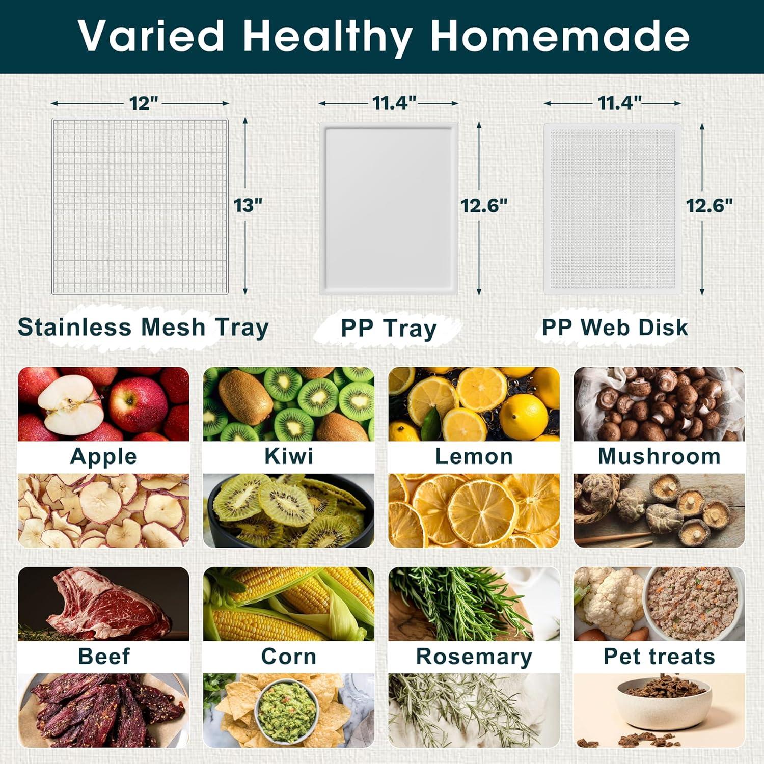 Deshidratador de Alimentos Manastin 6 Bandejas Acero Inoxidable