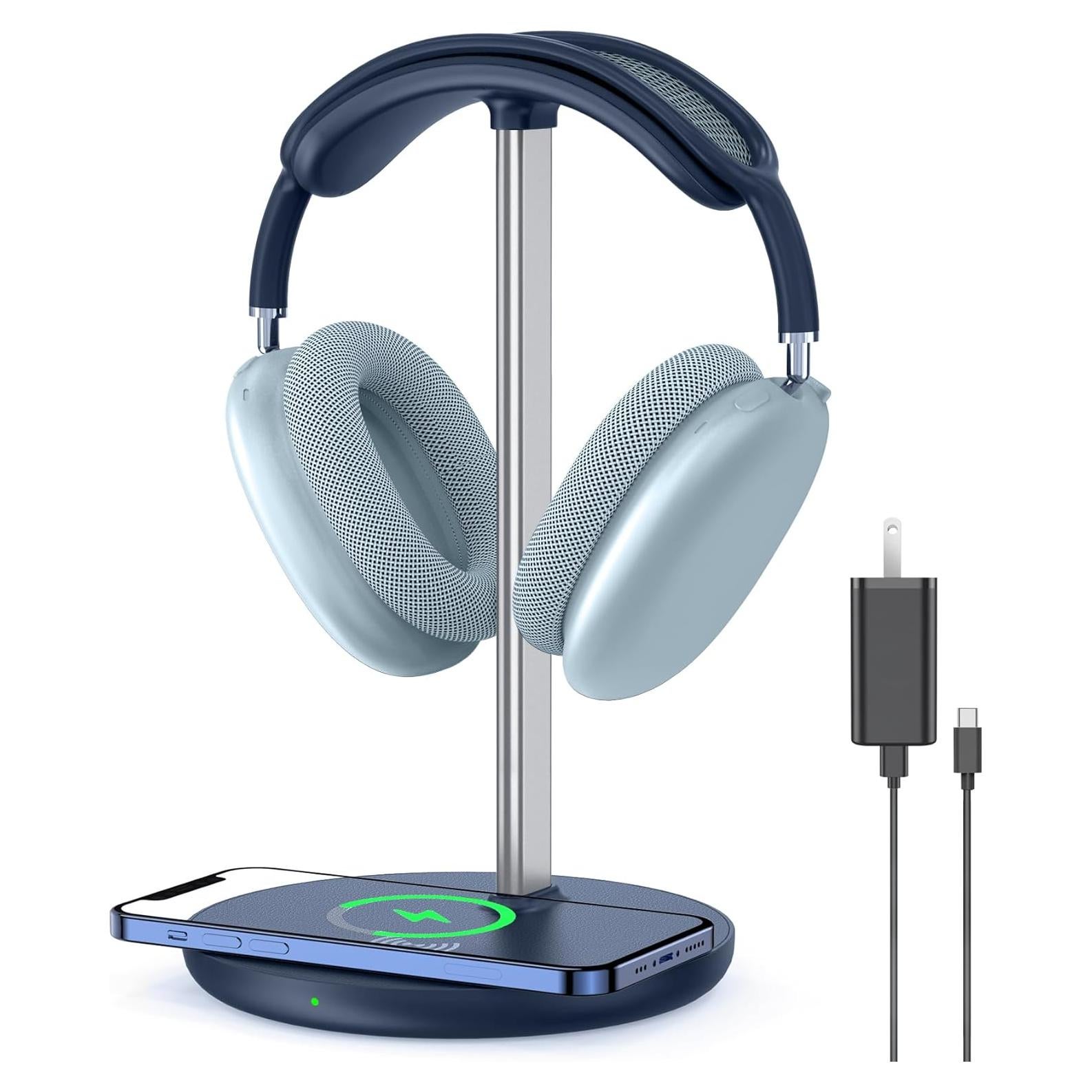 Soporte para Auriculares con Cargador Inalámbrico Hiwe 2 en 1