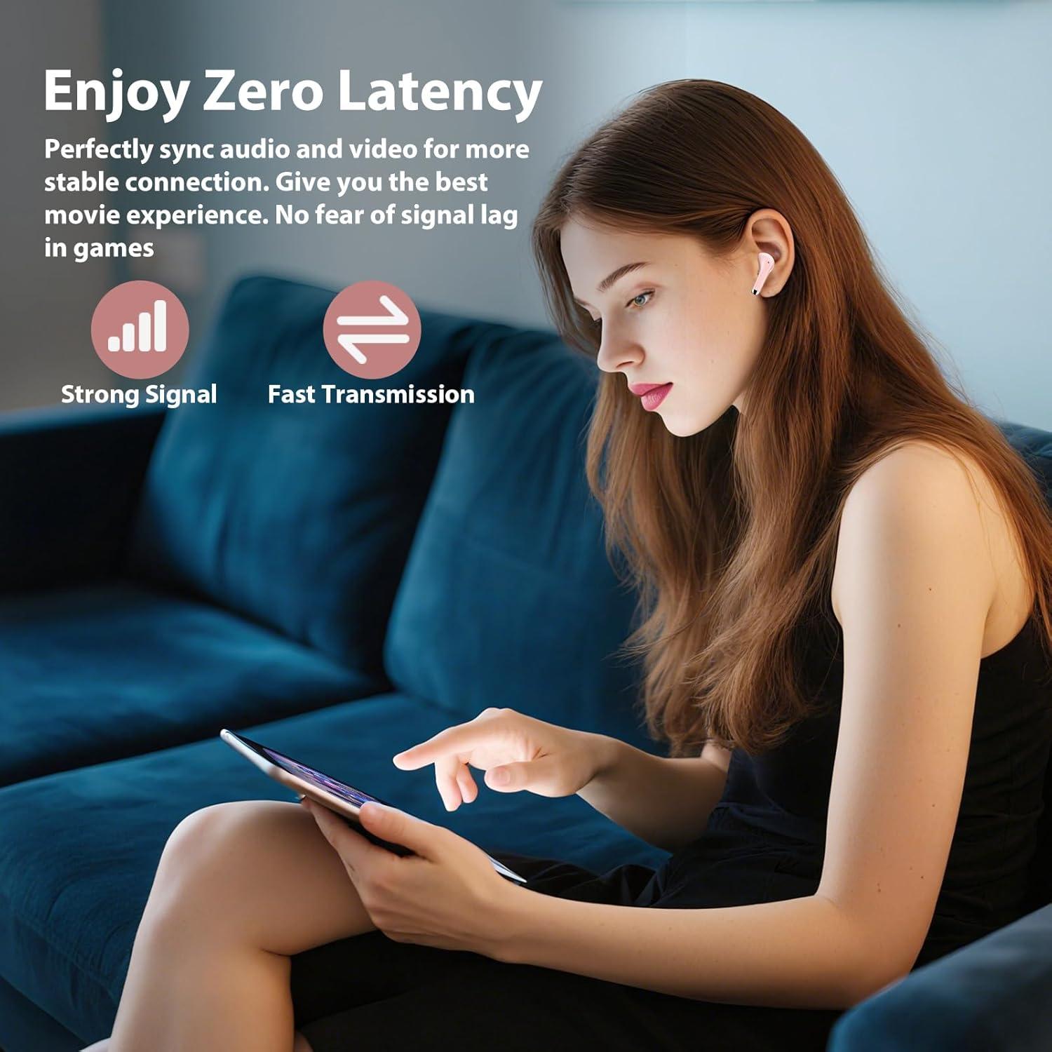 Auriculares Inalámbricos ACANDYA Rosa Bluetooth 5.3 HiFi