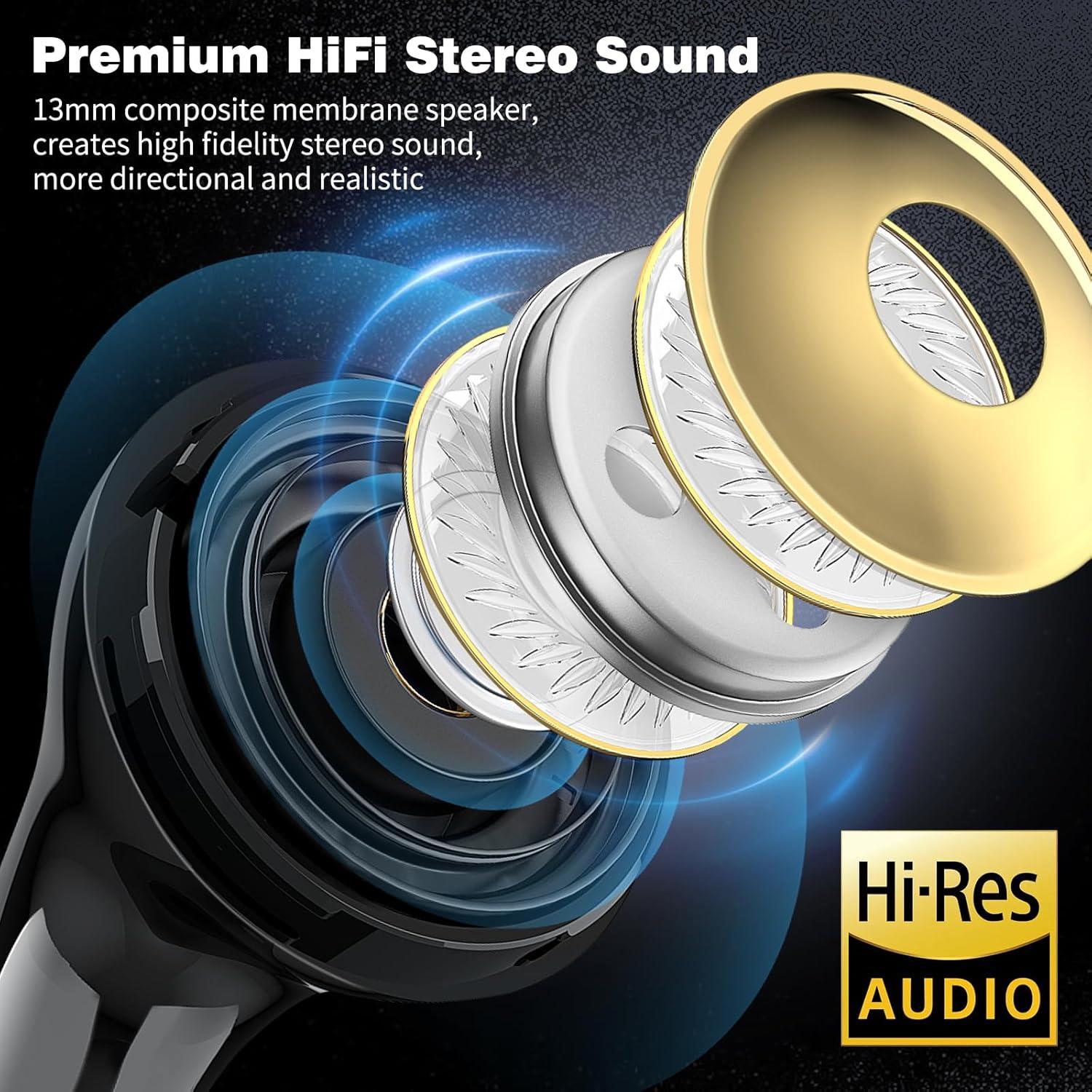 Auriculares Inalámbricos Bluetooth 5.4 APETOO con Cancelación de Ruido