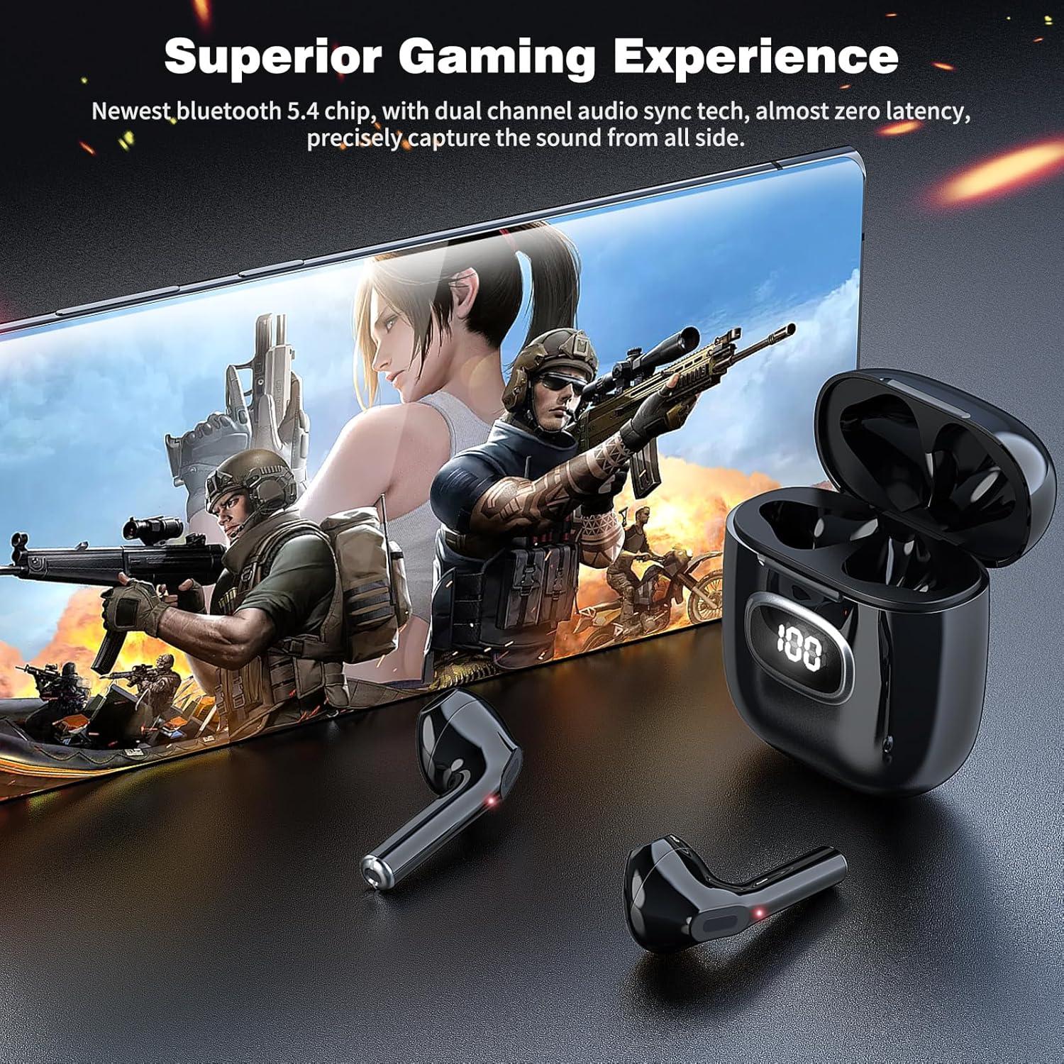 Auriculares Inalámbricos Bluetooth 5.4 APETOO con Cancelación de Ruido