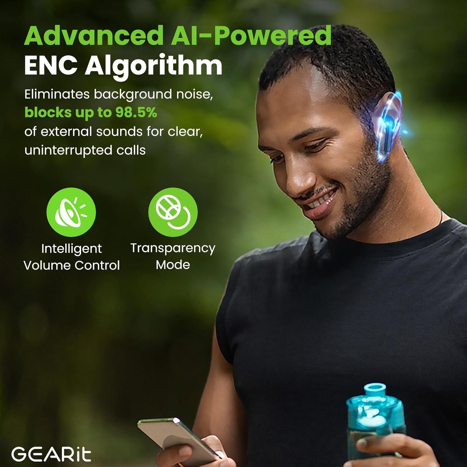 Auriculares Inalámbricos GEARit RM Bluetooth 5.4 con ANC 22h