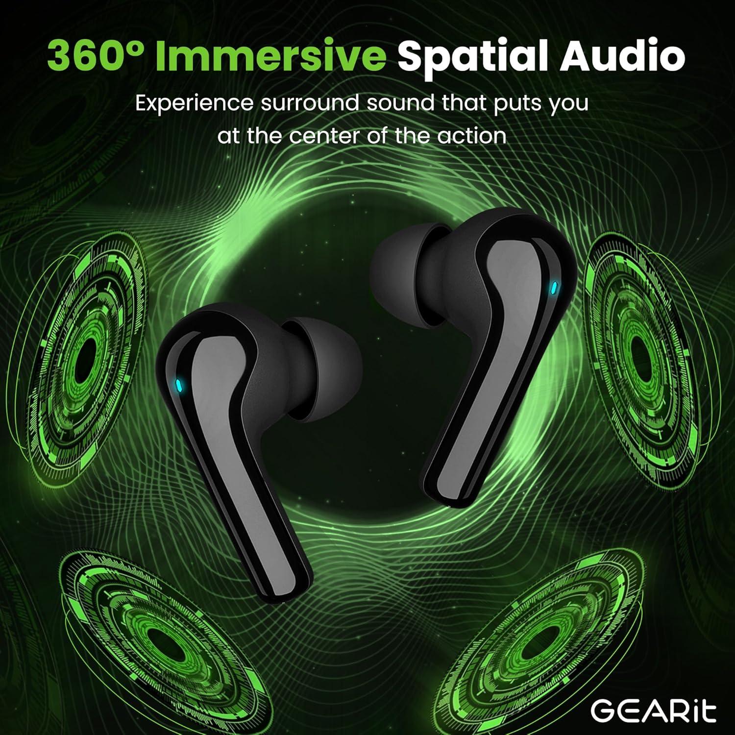 Auriculares Inalámbricos GEARit RM Bluetooth 5.4 con ANC 22h