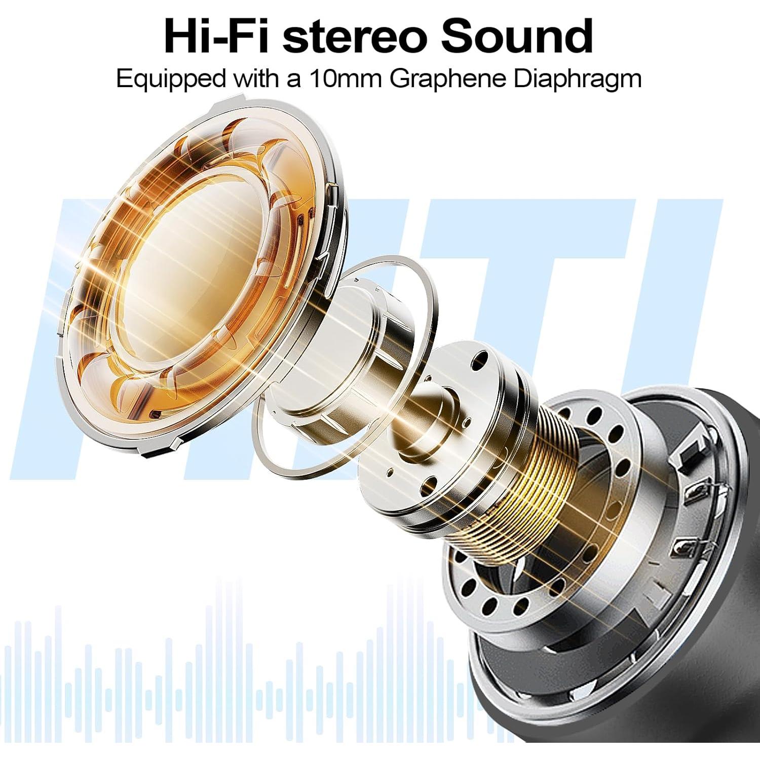 Auriculares Inalámbricos Kurdene S8 Plus Bluetooth 5.4 Negro