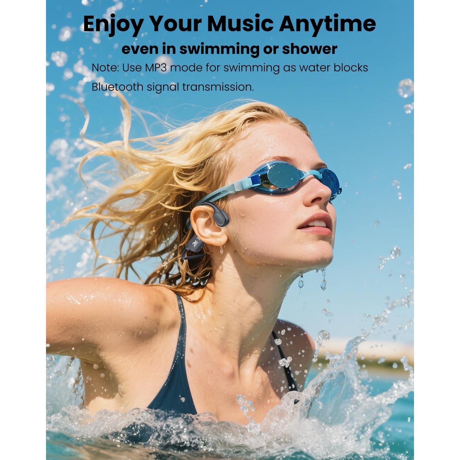 Auriculares de Conducción Ósea Bluetooth QMHL X9-5 IP68 32GB