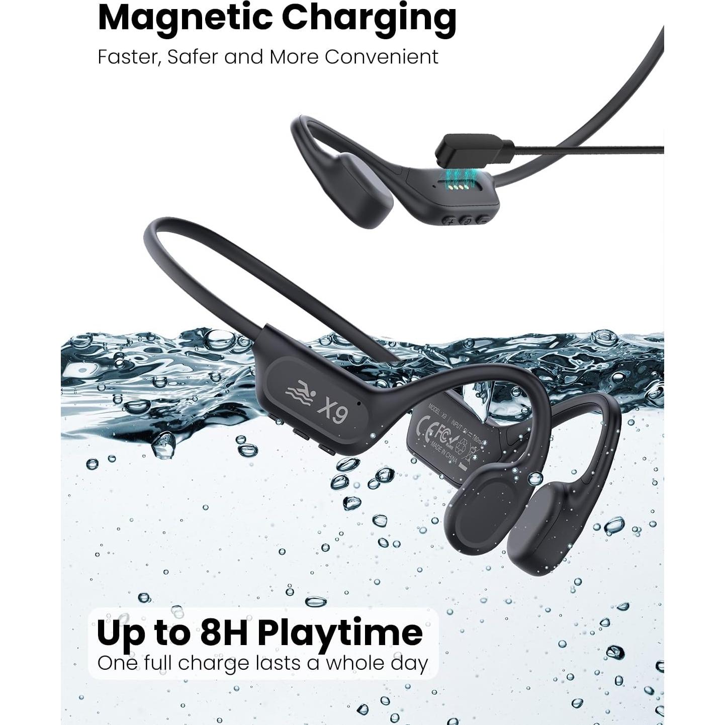 Auriculares de Conducción Ósea Bluetooth QMHL X9-5 IP68 32GB