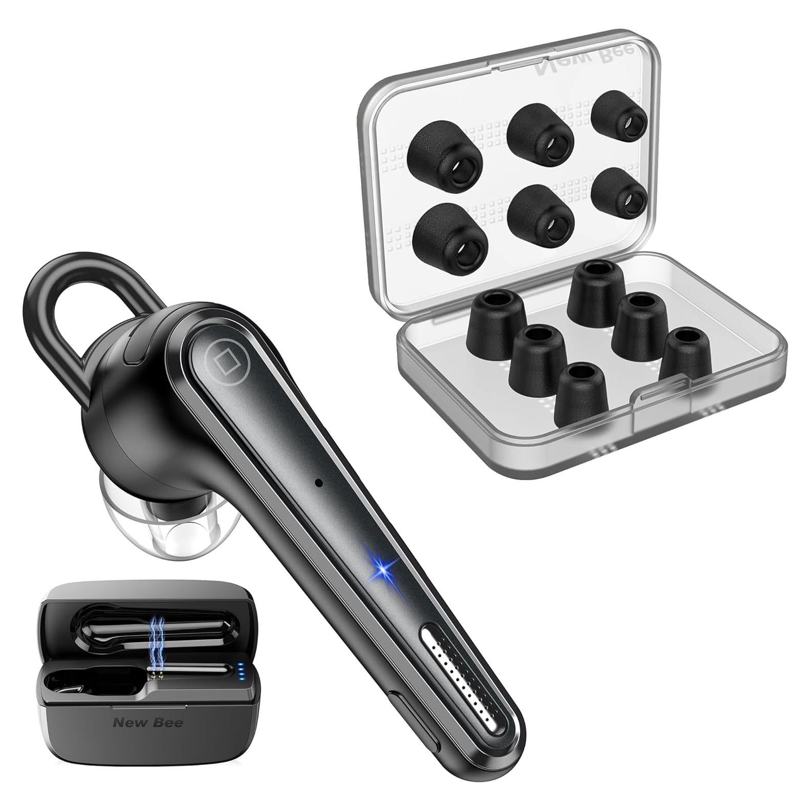 Auriculares Bluetooth 5.1 New Bee con Estuche 500mAh y 6 Puntas