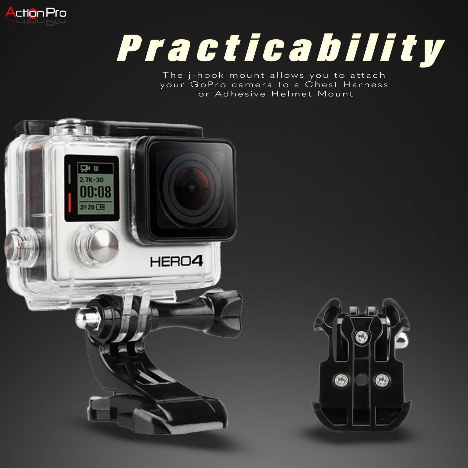 Soporte de Gancho J Action Pro para Cámaras de Acción