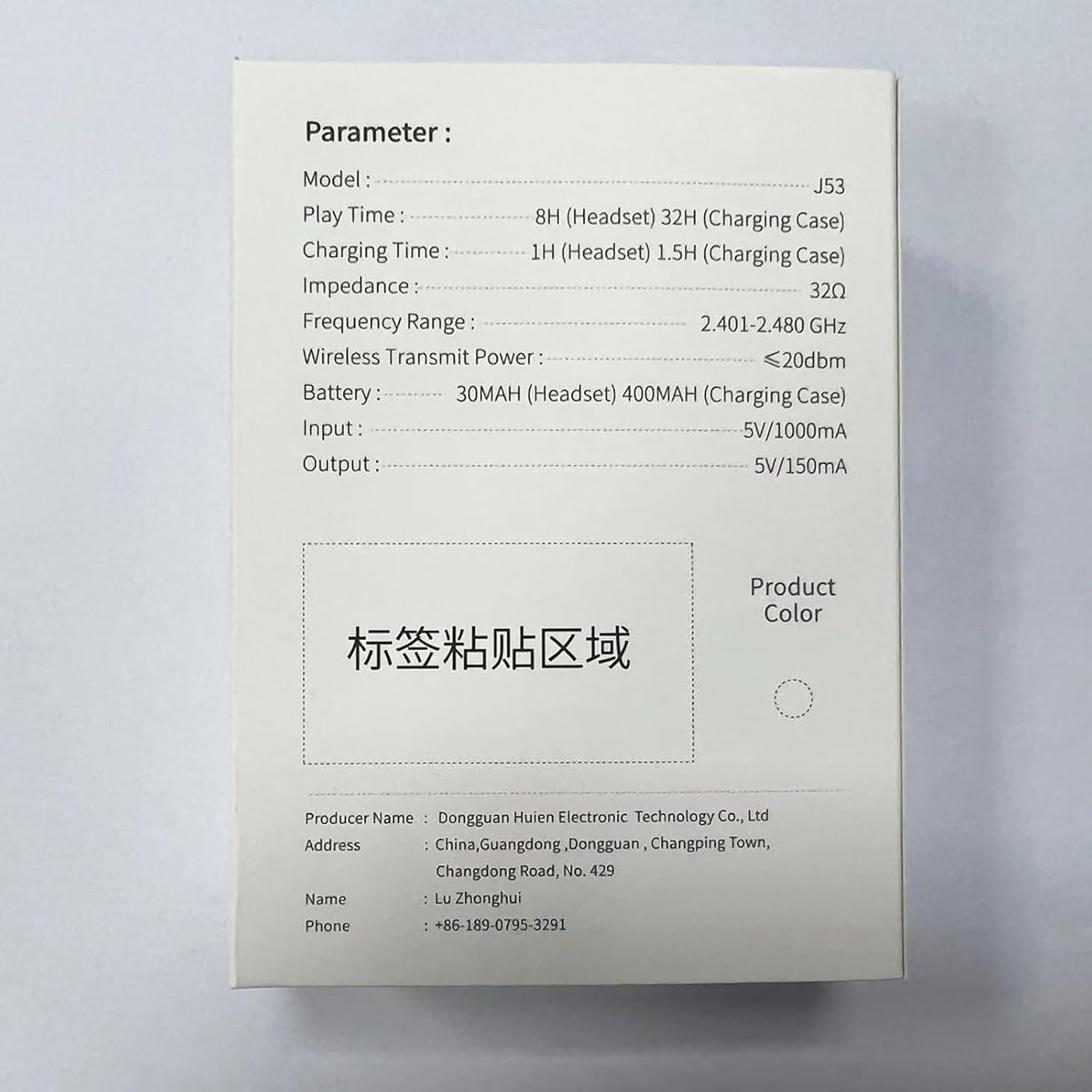 Auriculares Inalámbricos Jxrev J53 Bluetooth 5.4 con 40H Batería