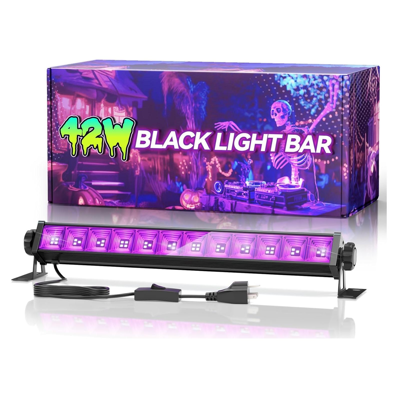 Barra de luz negra LED Linstaine 42W 1.83m para fiestas