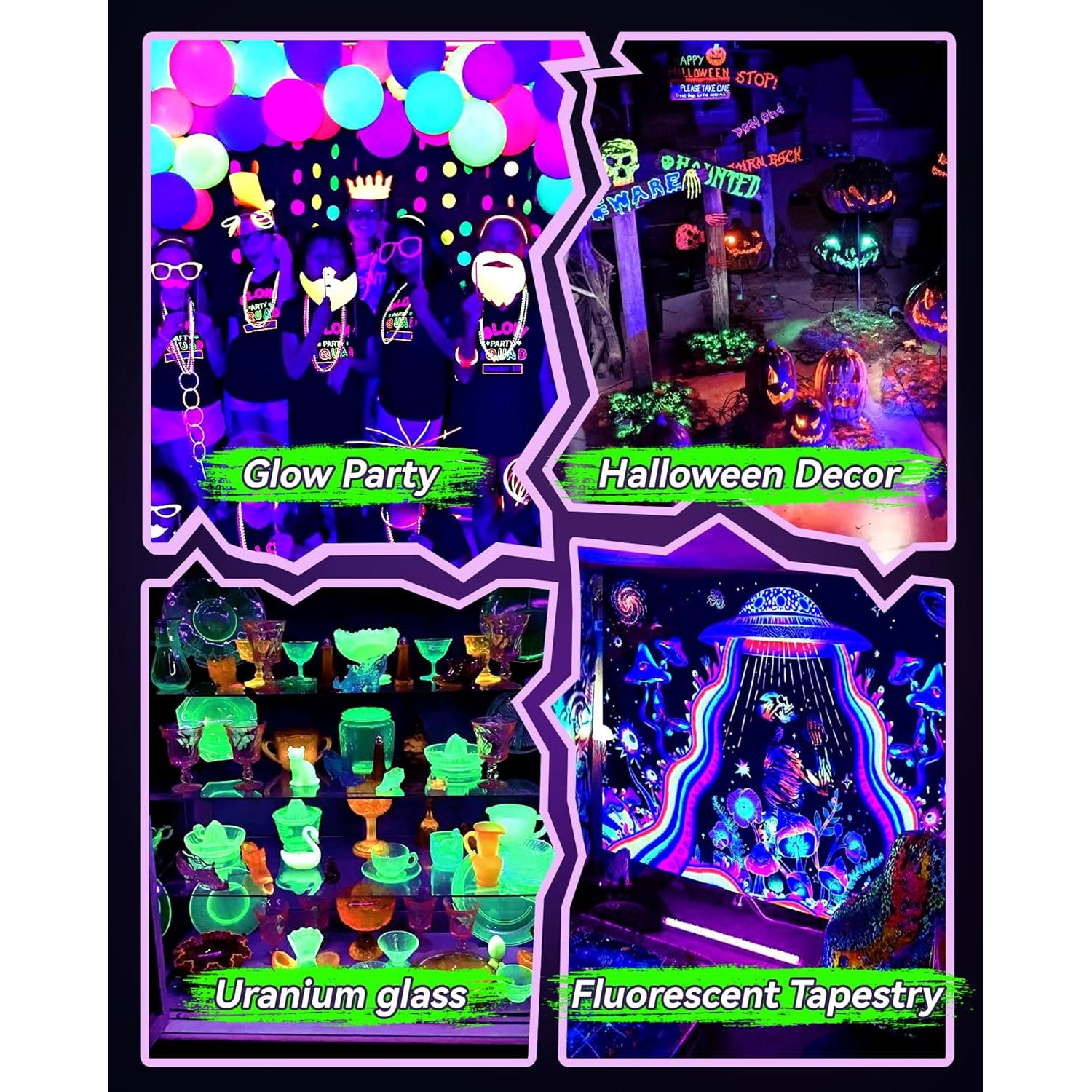 Barra de luz negra LED Linstaine 42W 1.83m para fiestas